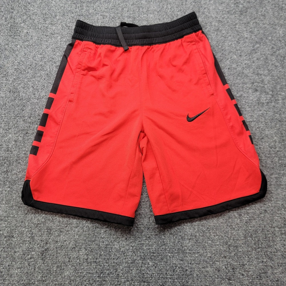 Nike Boys Dri-FIT Basketball Shorts Red Black DB5543-657 Large